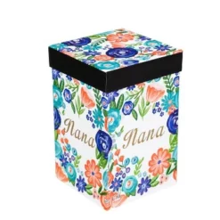 Evergreen Beautiful Nana Metallic Ceramic Travel Cup with Lid - 5 x 4 x 7 Inches