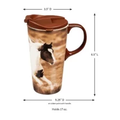 Evergreen Realistic Horse Ceramic Perfect Cup 17oz.