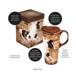 Evergreen Realistic Horse Ceramic Perfect Cup 17oz. -WATER BOTTLES Sales unnamed file 2557