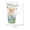 Evergreen Ceramic Travel Cup, 17 OZ. ,w/box and Tritan Lid, Puppies in the meadow -WATER BOTTLES Sales unnamed file 2596