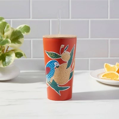 Threshold 18.5oz Stainless Steel Tumbler with Bamboo Lid Bird 3 Threshold 18.5oz Stainless Steel Tumbler with Bamboo Lid Bird