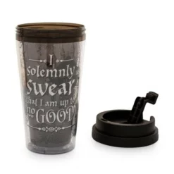 Silver Buffalo Harry Potter Marauder's Map Plastic Travel Mug With Lid | Holds 16 Ounces