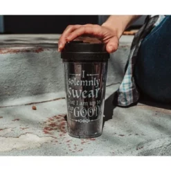 Silver Buffalo Harry Potter Marauder's Map Plastic Travel Mug With Lid | Holds 16 Ounces -WATER BOTTLES Sales unnamed file 2682