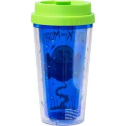 Silver Buffalo Rick and Morty Spaceship Googus 16-Ounce Double Wall Plastic Travel Mug