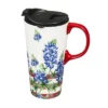 Evergreen Ceramic Travel Cup, 17 OZ. ,w/box and Tritan Lid, Americana Garden -WATER BOTTLES Sales unnamed file 2704