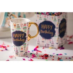 Evergreen Beautiful Birthday Confetti Ceramic Travel Cup with Lid - 5 x 4 x 7 Inches 16 Evergreen Beautiful Birthday Confetti Ceramic Travel Cup with Lid - 5 x 4 x 7 Inches -WATER BOTTLES Sales unnamed file 2713