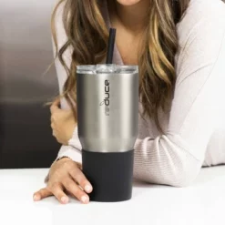 Reduce 34oz Cold1 Insulated Stainless Steel Straw Tumbler with Silicone Grip Glacier -WATER BOTTLES Sales unnamed file 272