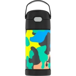 Thermos 12oz FUNtainer Water Bottle with Bail Handle Green Jungle Kingdom -WATER BOTTLES Sales unnamed file 2858