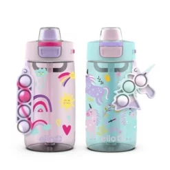 Ello 14oz 2pk Plastic Colby Pop! Water Bottles Rainbow And Unicorn -WATER BOTTLES Sales unnamed file 2916