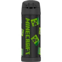 Thermos Minecraft 16oz FUNtainer Water Bottle - Black