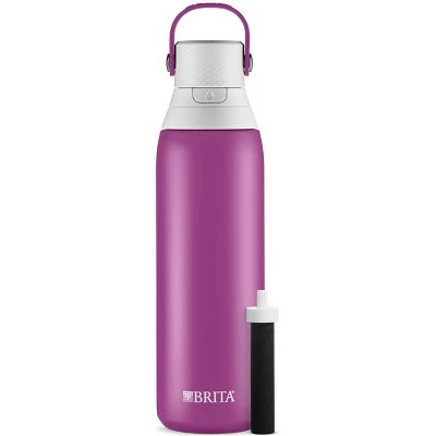 Brita 20oz Premium Double-Wall Stainless Steel Insulated Filtered Water Bottle Purple 15 Brita 20oz Premium Double-Wall Stainless Steel Insulated Filtered Water Bottle Purple - Image 13