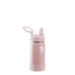 Takeya 14oz Actives Insulated Stainless Steel Water Bottle with Straw Lid Sail Blue/atlantic