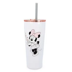 Mickey Mouse & Friends Silver Buffalo Disney Minnie & Mickey Kiss Hearts Stainless Steel Tumbler | Holds 22 Ounces