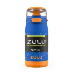 Zulu 12oz Flex Stainless Steel Water Bottle Blue/orange