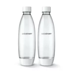 SodaStream 1L Carbonating Bottle - 2pk - White -WATER BOTTLES Sales unnamed file 3431