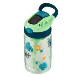 Contigo 14oz Plastic Cute Cacti Kids' Cleanable Autospout Water Bottle -WATER BOTTLES Sales unnamed file 3476