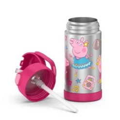 Thermos 12oz FUNtainer Water Bottle with Bail Handle - Peppa Pig -WATER BOTTLES Sales unnamed file 3557