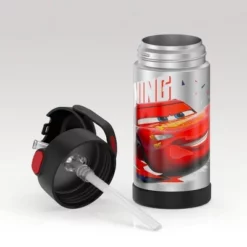 Thermos 12oz FUNtainer Water Bottle with Bail Handle - Black Cars -WATER BOTTLES Sales unnamed file 3596