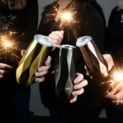 Zak Designs 9oz Fractal Double Wall Stainless Steel Flute Tumbler - Rose Gold -WATER BOTTLES Sales unnamed file 364