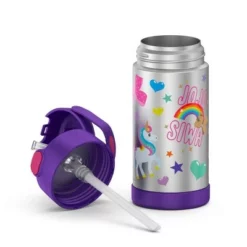 Nickelodeon Thermos 12oz FUNtainer Water Bottle with Bail Handle - Purple JoJo Siwa -WATER BOTTLES Sales unnamed file 3680