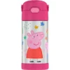 Thermos 12oz FUNtainer Water Bottle with Bail Handle - Pink Peppa Pig -WATER BOTTLES Sales unnamed file 3703