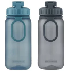Rubbermaid Essentials Plastic Water Bottle with Chug and Sip Lid 2pk Gray/pink -WATER BOTTLES Sales unnamed file 3738