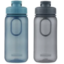 Rubbermaid Essentials Plastic Water Bottle with Chug and Sip Lid 2pk Gray/pink -WATER BOTTLES Sales unnamed file 3739