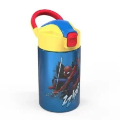 Spider-Man 14oz Stainless Steel Double Wall Valiant Bottle - Zak Designs -WATER BOTTLES Sales unnamed file 3768