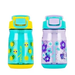 Reduce 14oz 2pk Plastic Hydrate Tritan Water Bottles Sun's Out And Purple Flowers -WATER BOTTLES Sales unnamed file 3772