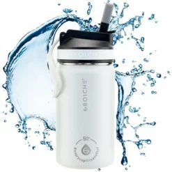 GROSCHE Lil Chill 12 oz Kids Water Bottle Insulated Water Bottle with Straw for Kids School with Straw Sip Lid -WATER BOTTLES Sales unnamed file 3854