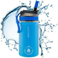 GROSCHE Lil Chill 12 oz Kids Water Bottle Insulated Water Bottle with Straw for Kids School with Straw Sip Lid -WATER BOTTLES Sales unnamed file 3855