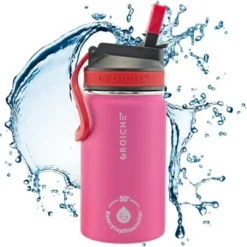 GROSCHE Lil Chill 12 oz Kids Water Bottle Insulated Water Bottle with Straw for Kids School with Straw Sip Lid -WATER BOTTLES Sales unnamed file 3858