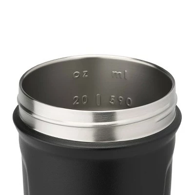 BlenderBottle 24oz Stainless Steel Water Bottle with Twist Lid - Black 4 BlenderBottle 24oz Stainless Steel Water Bottle with Twist Lid - Black - Image 2