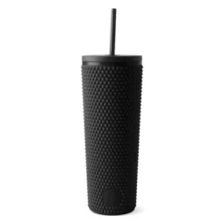 Simple Modern 24oz Classic Plastic Textured Tumbler with Straw 1 Tone Black Pebble -WATER BOTTLES Sales unnamed file 388