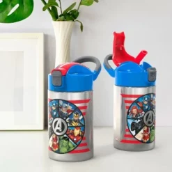 Marvel Avengers 14oz Stainless Steel Double Wall Valiant Bottle - Zak Designs -WATER BOTTLES Sales unnamed file 3885