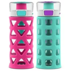 Ello 16oz 2pk Plastic Dash Water Bottles Green/pink -WATER BOTTLES Sales unnamed file 3894