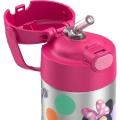 Thermos 12oz FUNtainer Water Bottle with Bail Handle - Pink Minnie Mouse -WATER BOTTLES Sales unnamed file 3961