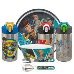 Zak Designs Kids Stainless Steel 15 oz. Durable Water Bottle Spout Cover Push Action Lid BPA-Free -WATER BOTTLES Sales unnamed file 3989