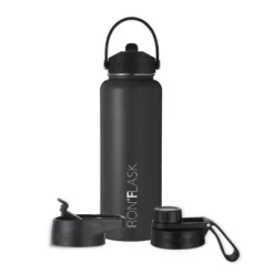 IRON FLASK 40oz Wide Mouth Sports Water Bottle - 3 Lids, Leak Proof, Double Walled Vacuum Insulated Midnight Black -WATER BOTTLES Sales unnamed file 4089