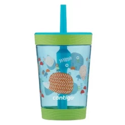 Contigo 14oz Plastic Spill-Proof Kids' Tumbler with Straw Dragon -WATER BOTTLES Sales unnamed file 415