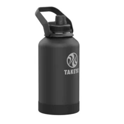 Takeya 64oz Actives Insulated Stainless Steel Water Bottle with Sport Spout Lid and Extra Large Carry Handle Black -WATER BOTTLES Sales unnamed file 4201