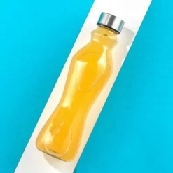 JoyJolt Spring Glass Water Bottles with Stainless Steel Cap - 18 oz - Set of 6 -WATER BOTTLES Sales unnamed file 4209