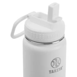 Takeya 18oz Actives Insulated Stainless Steel Water Bottle with Straw Lid Bluestone