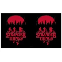 Stranger Things Black and Red Main Poster Stainless Steel Water Bottle