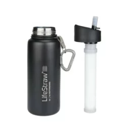 LifeStraw Go Stainless Steel 24oz Water Filter Bottle Gray