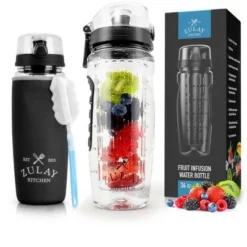 Zulay Kitchen Portable Water Bottle with Fruit Infuser for Healthy & Delicious Hydration 34oz with Insulation Sleeve -WATER BOTTLES Sales unnamed file 4318