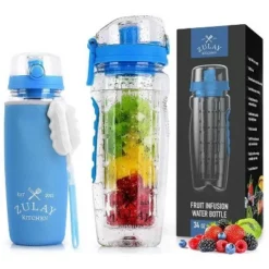 Zulay Kitchen Portable Water Bottle with Fruit Infuser for Healthy & Delicious Hydration 34oz with Insulation Sleeve -WATER BOTTLES Sales unnamed file 4322