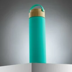 JoyJolt Glass Water Bottle with Carry Strap & Non Slip Silicone Sleeve - 20 oz - Turquoise -WATER BOTTLES Sales unnamed file 4360