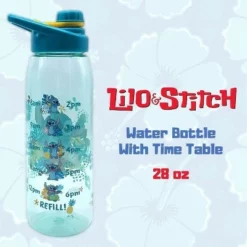 Silver Buffalo Disney Lilo & Stitch Tropical 28oz Plastic Water Bottle w/ Screw Lid