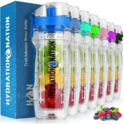 Hydration Nation Portable Water Bottle with Fruit Infuser for Healthy & Delicious Hydration -WATER BOTTLES Sales unnamed file 4425